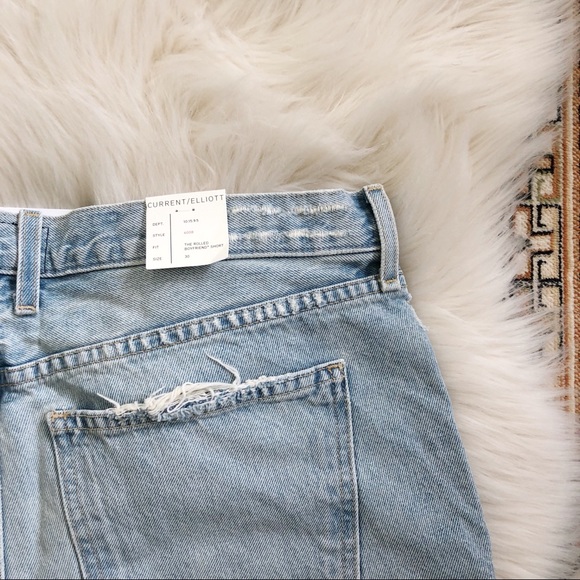 Current/Elliott Pants - nwt current/elliot | the boyfriend rolled short